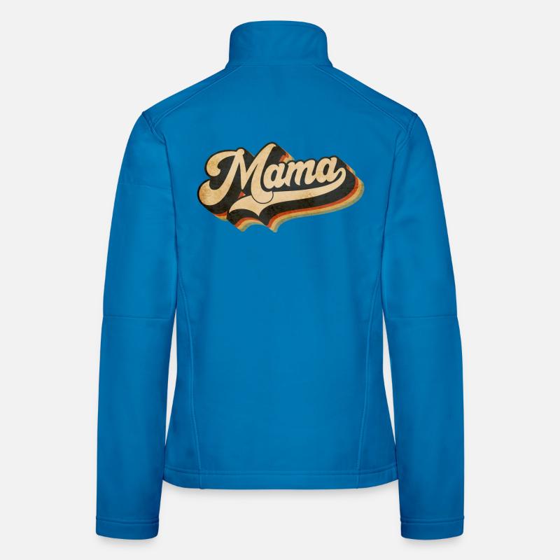 Mama Retro Love Muttertag Frauen Softshelljacke