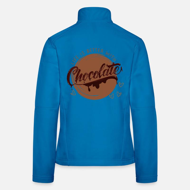 Life is better with chocolate - Chocolate Lover - Frauen Softshelljacke - Lichtblau