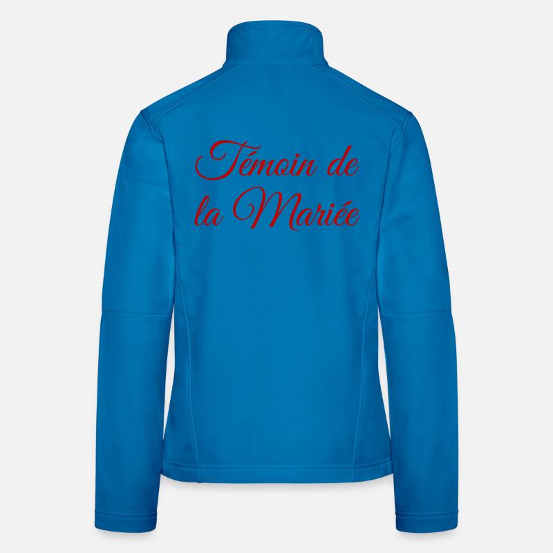 EVJF Témoin mariée. Enterrement vie célibataire Veste en tissu softshell Femme