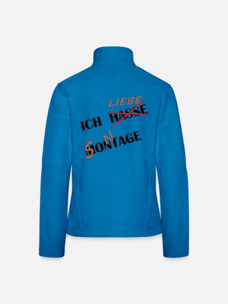 Humorvolles Motiv für Montagsmuffel - Frauen Softshelljacke - Lichtblau