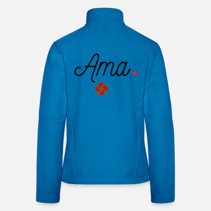 Ama et Lauburu. Maman en Basque Veste en tissu softshell Femme