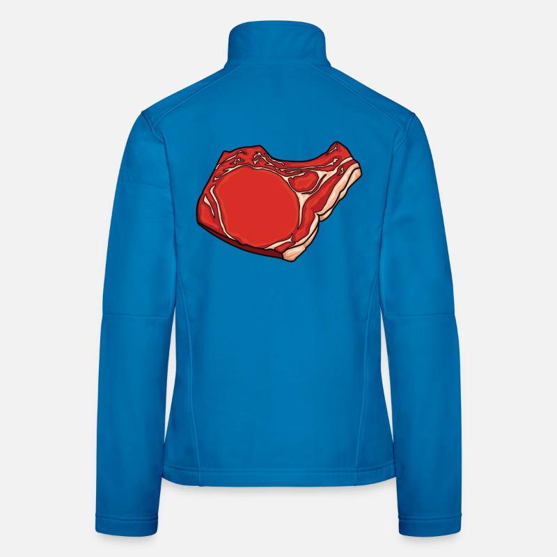 Dessin de steak Veste en tissu softshell Femme