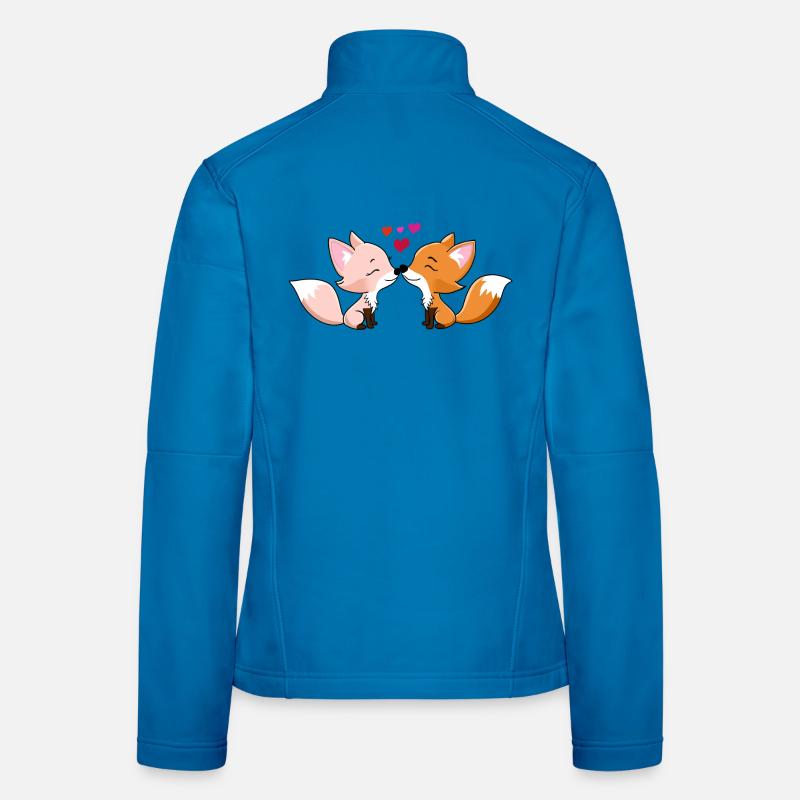 Fuchsverliebt - Frauen Softshelljacke - Lichtblau