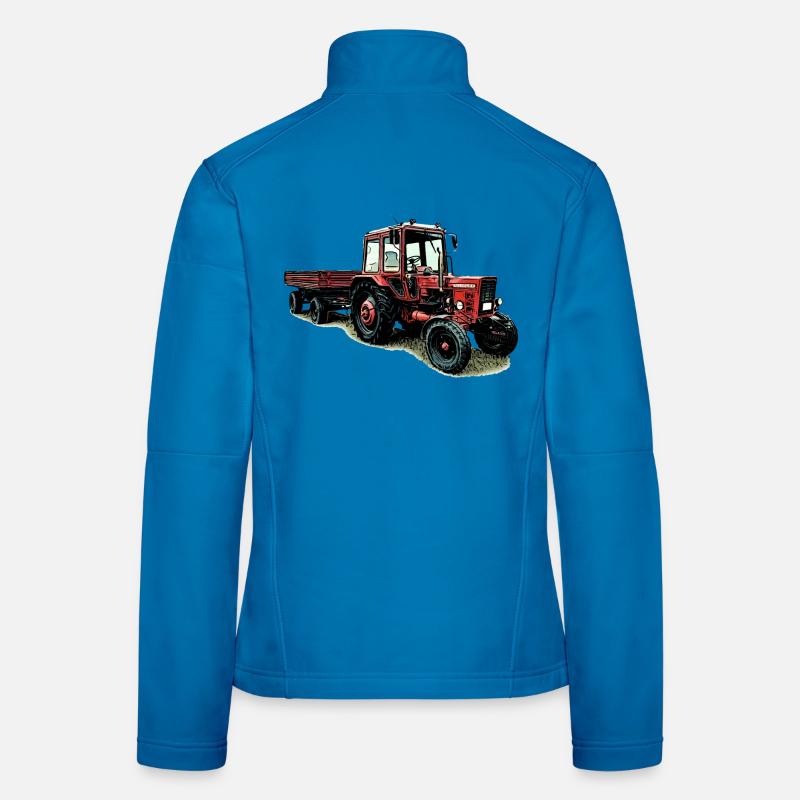 Biélorussie MTS 80 avec remorque Veste en tissu softshell Femme