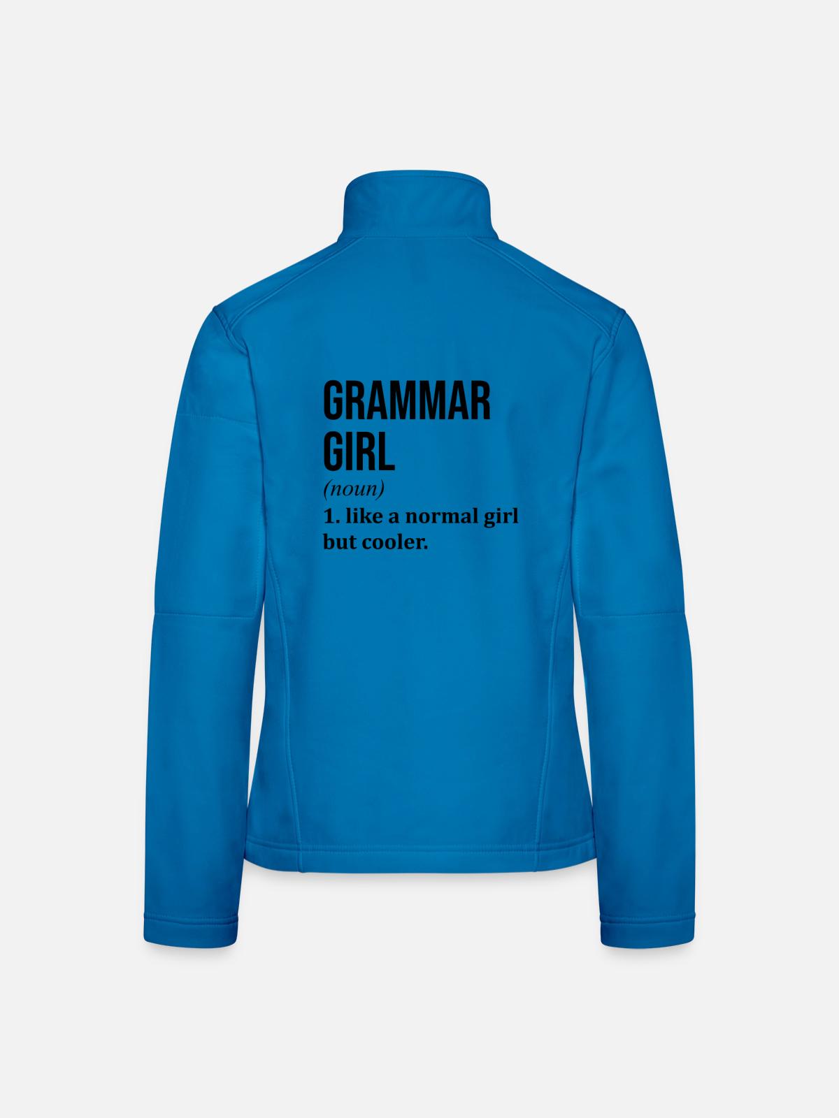 Grammatik Grammatik Grammatik - Frauen Softshelljacke - Lichtblau - Hinten