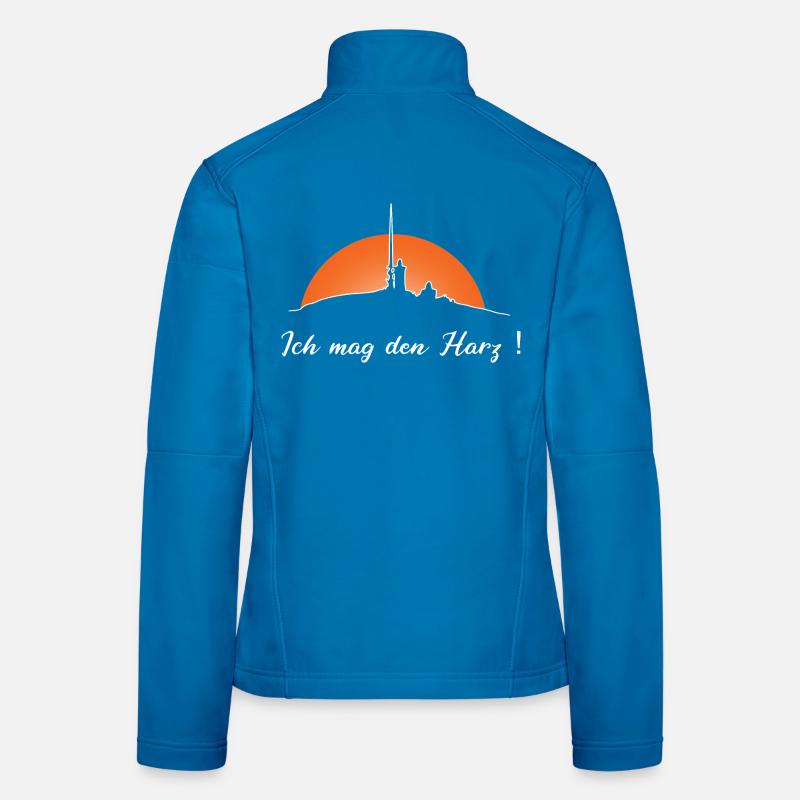 Ich mag den Harz -Brocken - Frauen Softshelljacke - Lichtblau