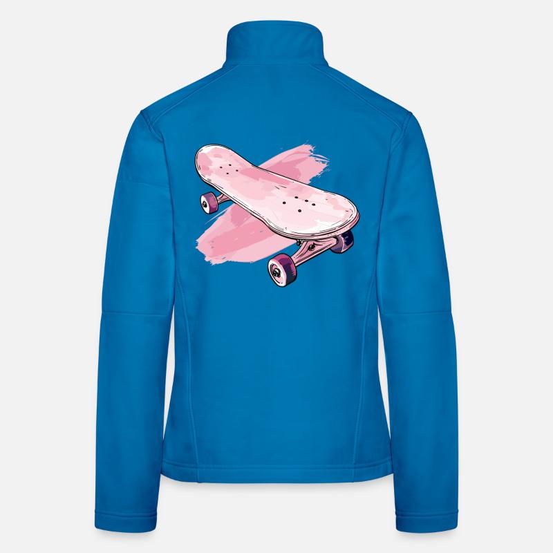 Graphiques de skateboard Veste en tissu softshell Femme