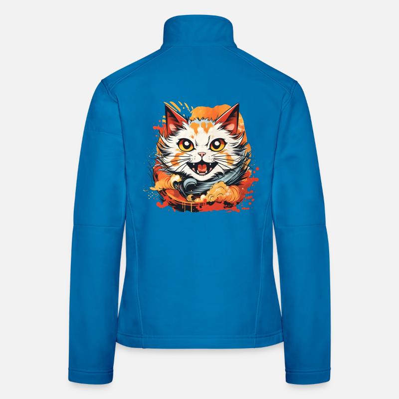 Style d’anime de chat Veste en tissu softshell Femme