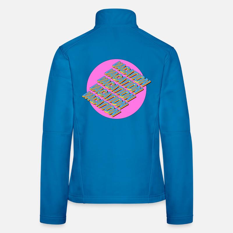 Vacation – 3D Retro Schriftzug Frauen Softshelljacke