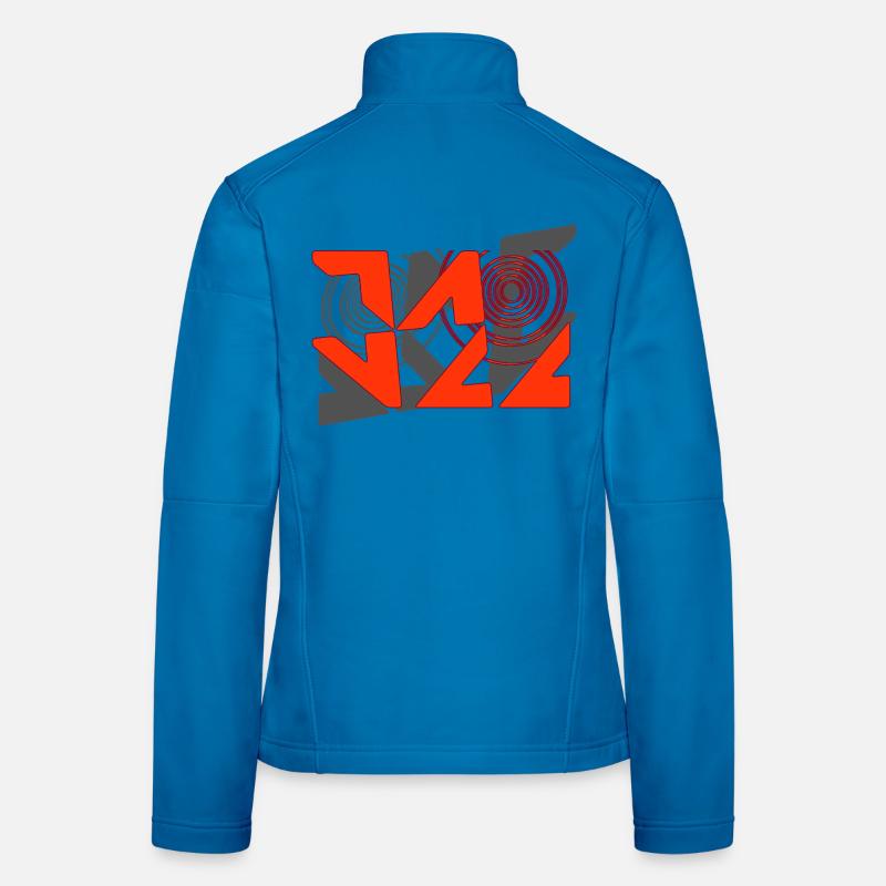 Jazz Graffiti Pattern Women's Softshell Jacket