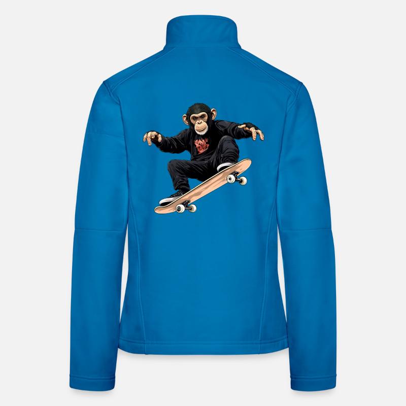 Monkey Skater / Skateboard Monkey Women's Softshell Jacket