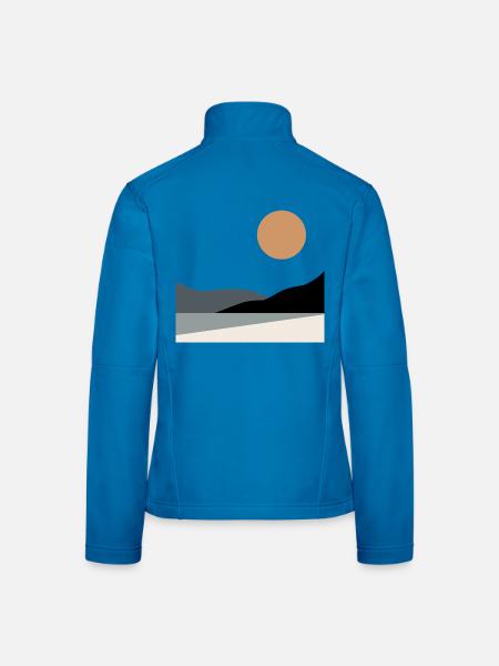 Paysage abstrait - Veste en tissu softshell Femme - gris foncé - Dos