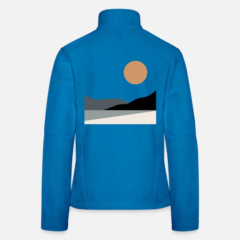 Paysage abstrait Veste en tissu softshell Femme