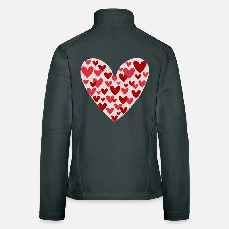 Many hearts pattern Women's Softshell Jacket