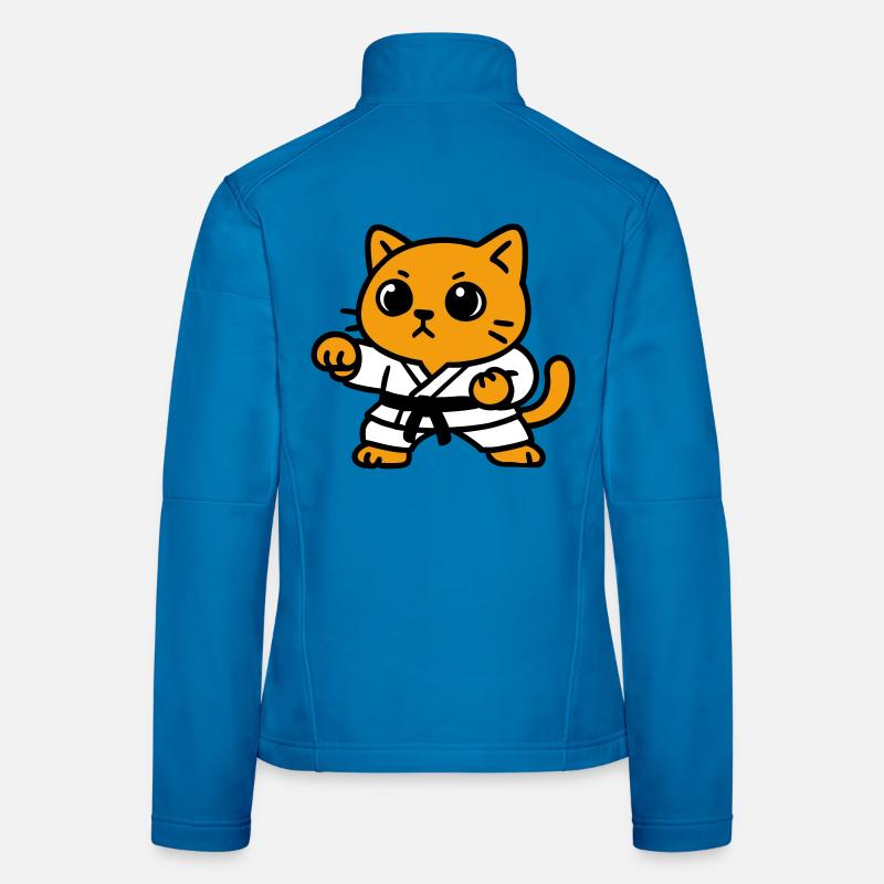 Combattant chat en costume de karaté Veste en tissu softshell Femme