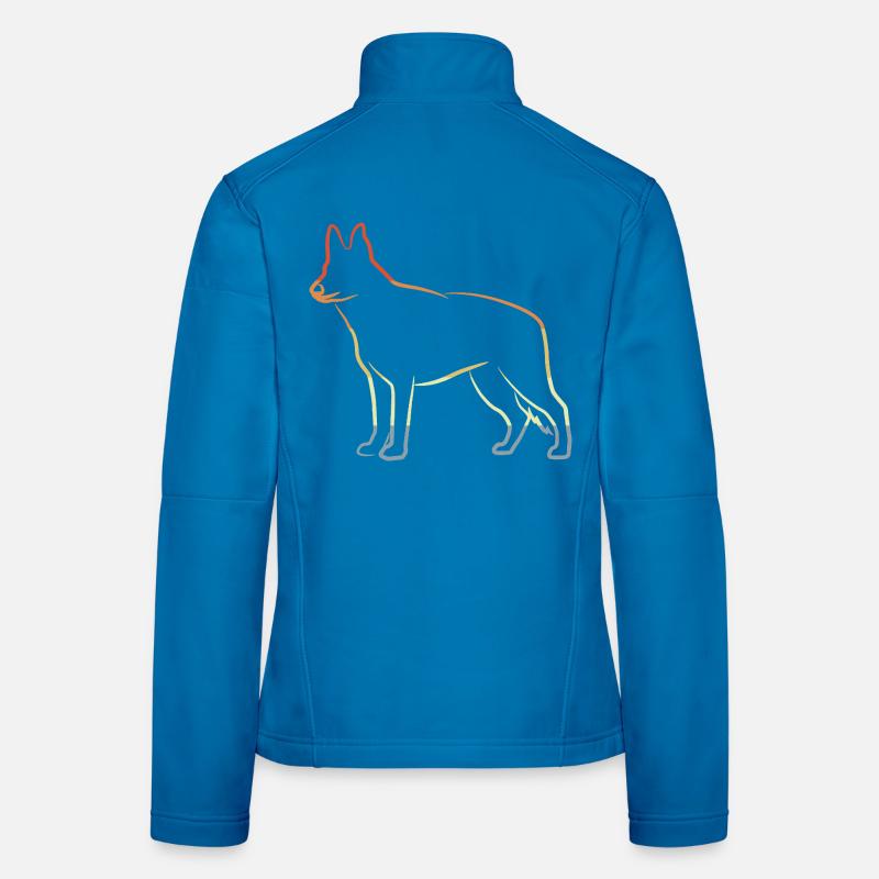 German Shepherd Drawing Women's Softshell Jacket