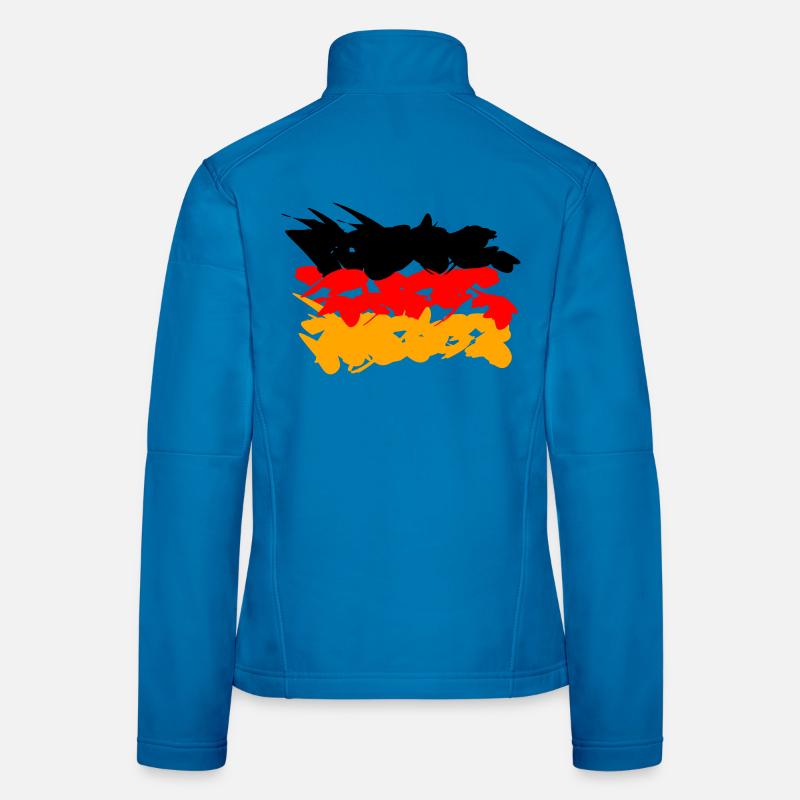 Germany Flag Graffiti Design Women's Softshell Jacket