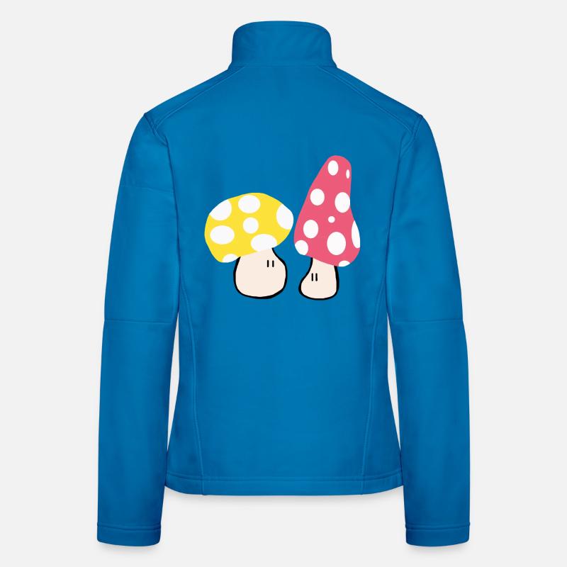 Herbstliche Pilze - Frauen Softshelljacke - Lichtblau