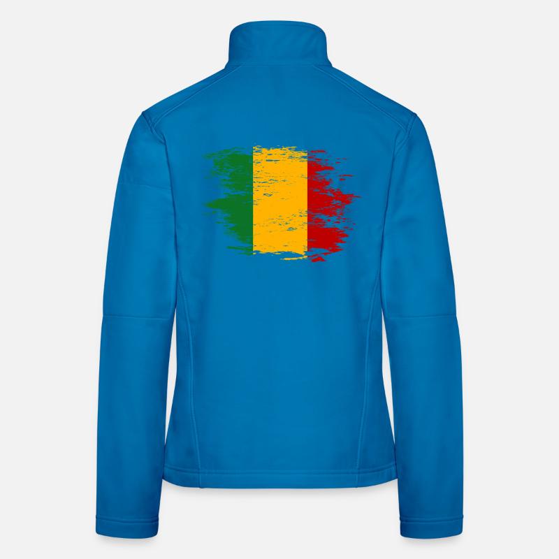 Drapeau du Mali utilisé Veste en tissu softshell Femme