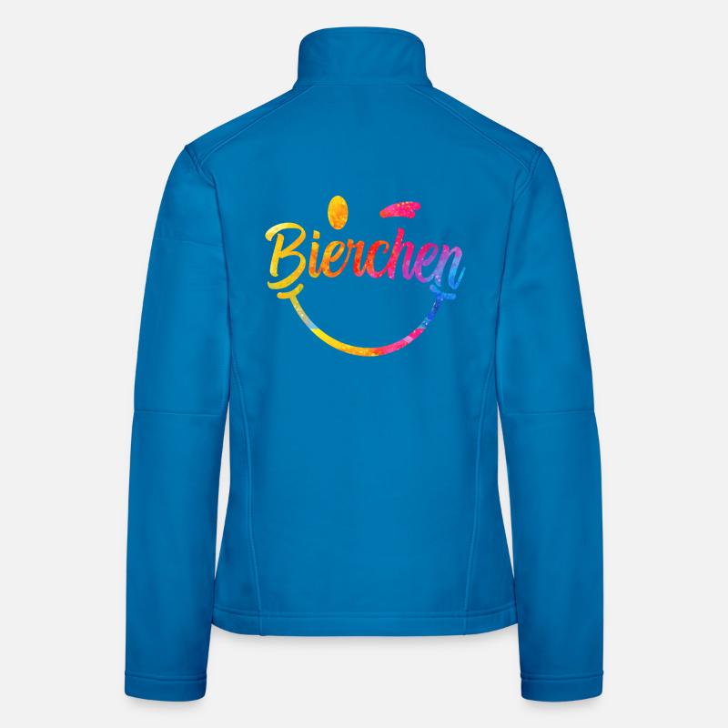 Bierchen Regenbogen Schriftzug Frauen Softshelljacke