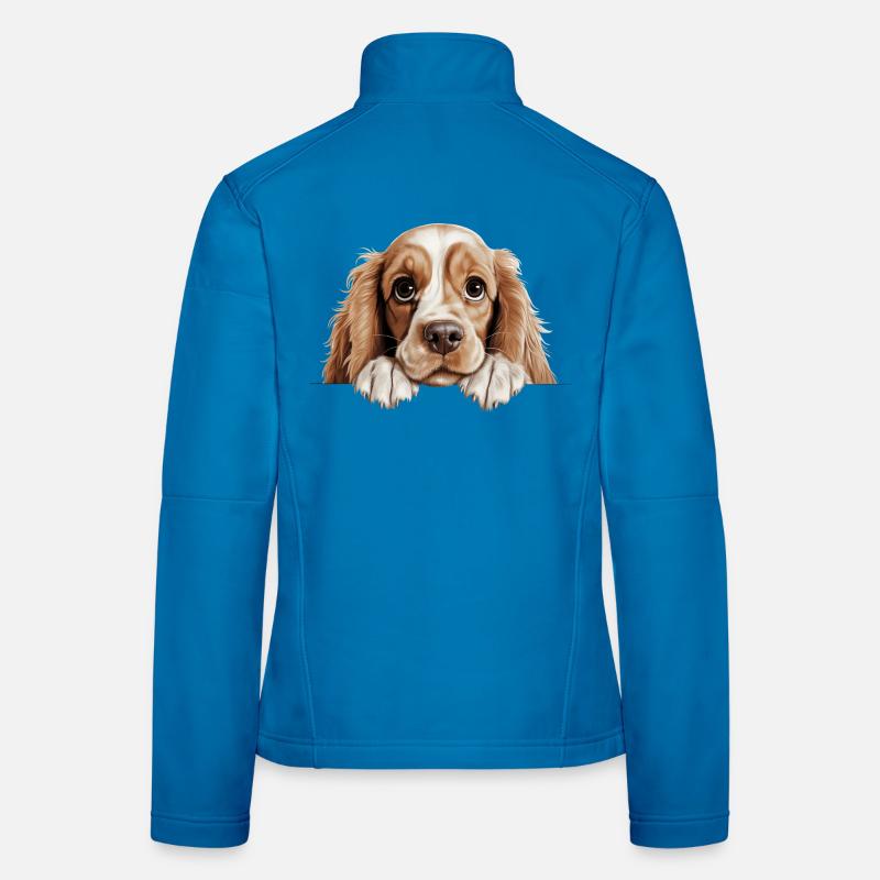Cavalier Spaniel Cheeky Portrait Tee Women's Softshell Jacket
