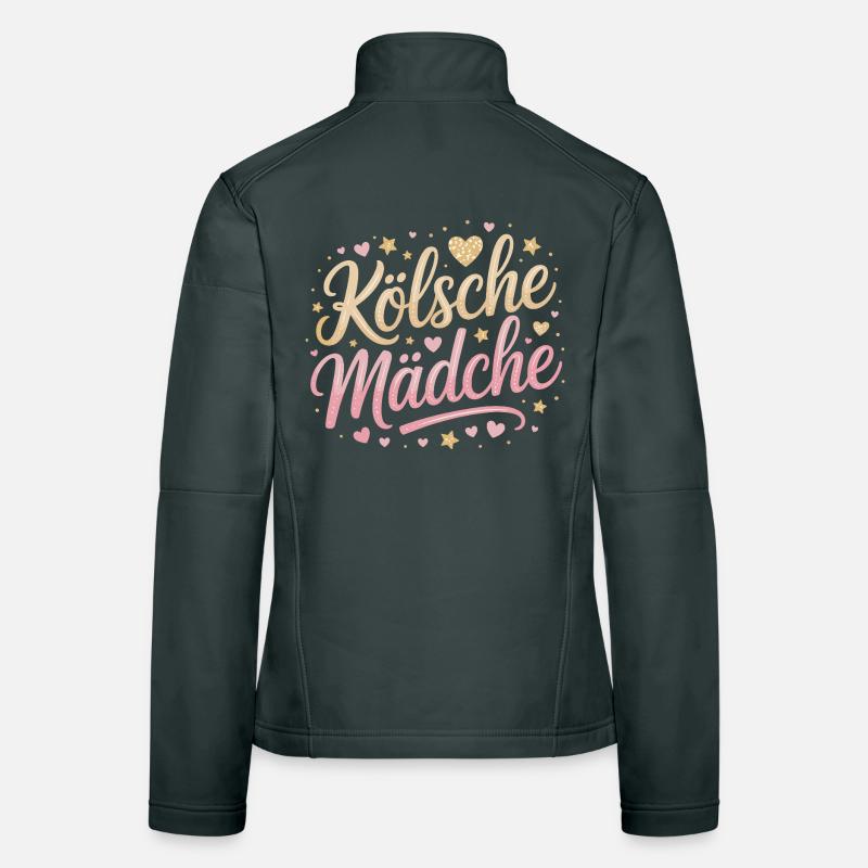 Kölsche Mädche Karneval Köln Kölle Kölsch Mädchen Frauen Softshelljacke