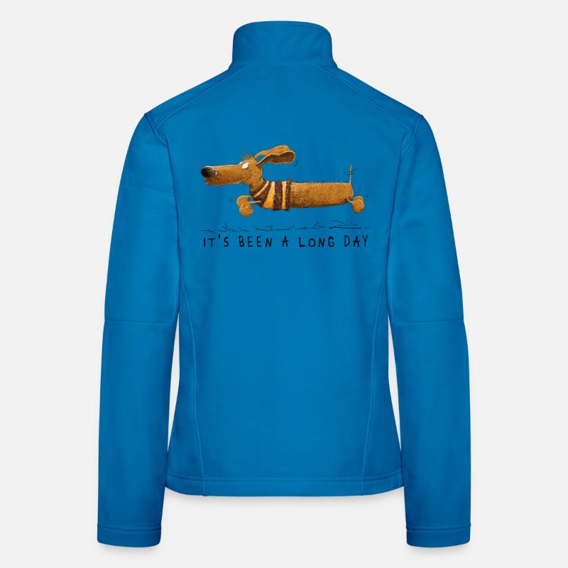 It's Been a Long Day Funny Dachshund Saying Women's Softshell Jacket