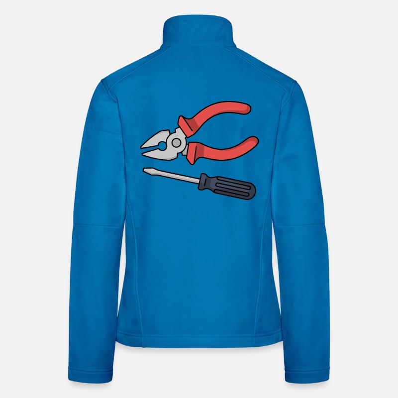 Stylized pliers and screwdrivers Women's Softshell Jacket