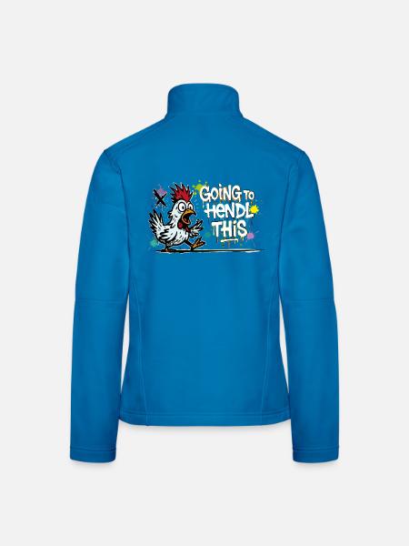 Going to Hendl This Graffiti Denglisch Spruch - Frauen Softshelljacke - Lichtblau - Hinten