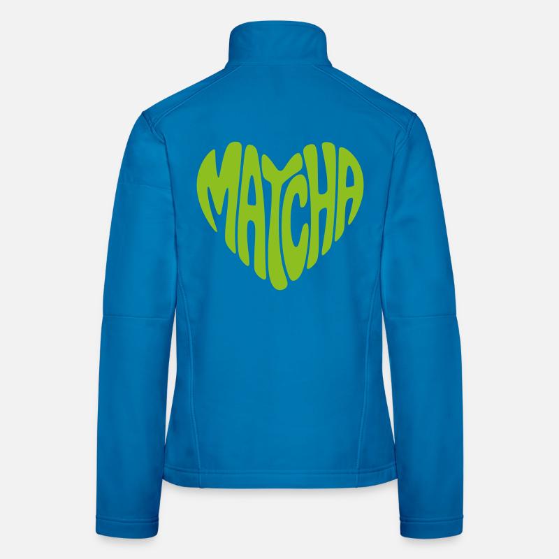 Matcha Heart Shape Women's Softshell Jacket