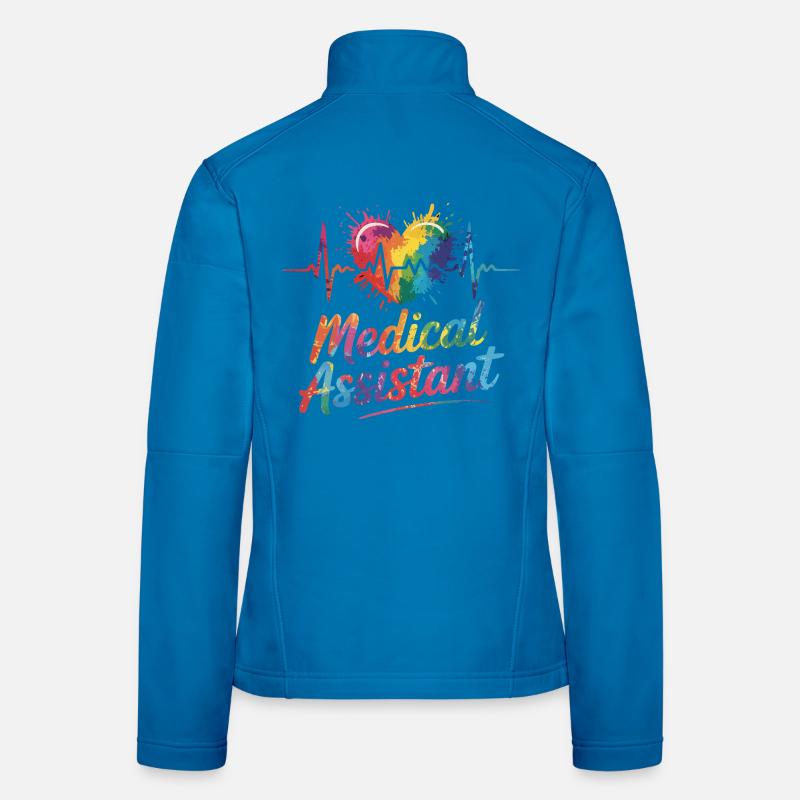 Regenbogen Medizinalassistent Herz Frauen Softshelljacke