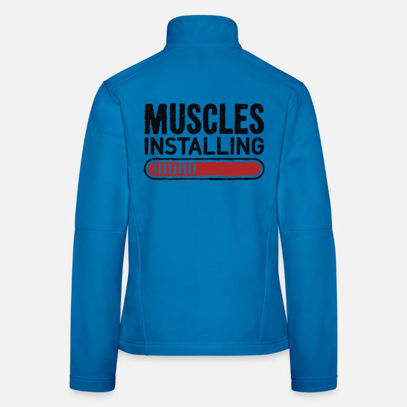 Installation des muscles Veste en tissu softshell Femme