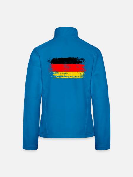 Deutschland - Adler Wappen Respekt Geschenk - Frauen Softshelljacke - Lichtblau - Hinten