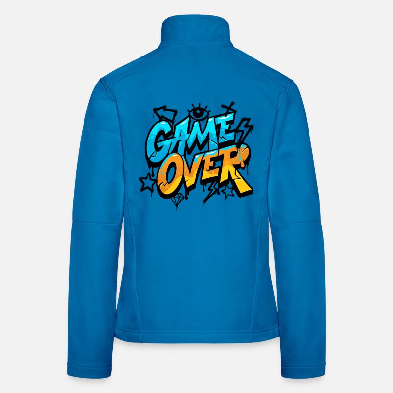 Game Over Graffiti Neon Gradient Veste en tissu softshell Femme