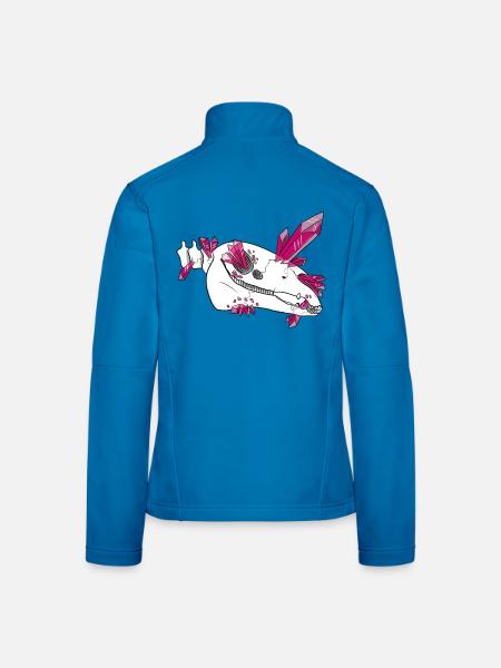 Crâne de Cristal - Cheval (par Leni Riosa) - Veste en tissu softshell Femme - bleu clair - Dos