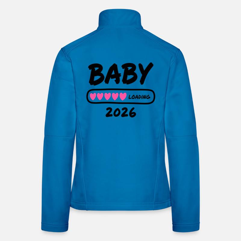 Baby Loading 2026 Schwangerschaft Eltern Frauen Softshelljacke