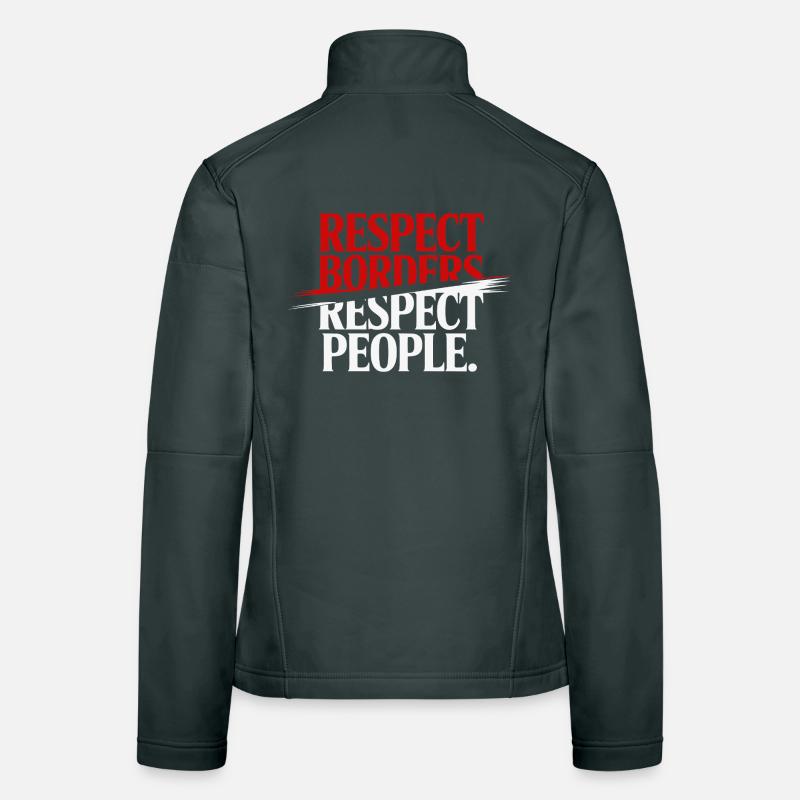 Respect Borders Respect People - Greenland Women's Softshell Jacket