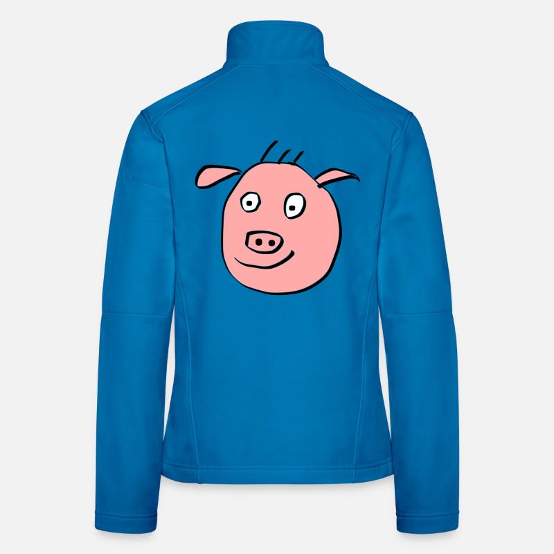 Cute pig face Women's Softshell Jacket