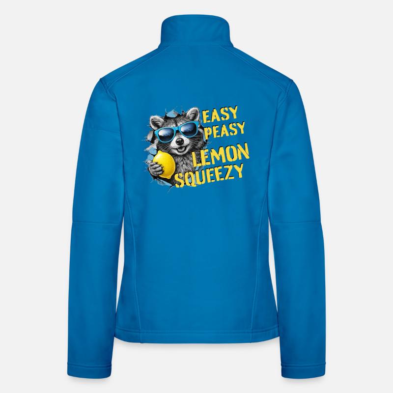 Easy Peasy Lemon Squeezy – Sommer Waschbär - Frauen Softshelljacke - Lichtblau