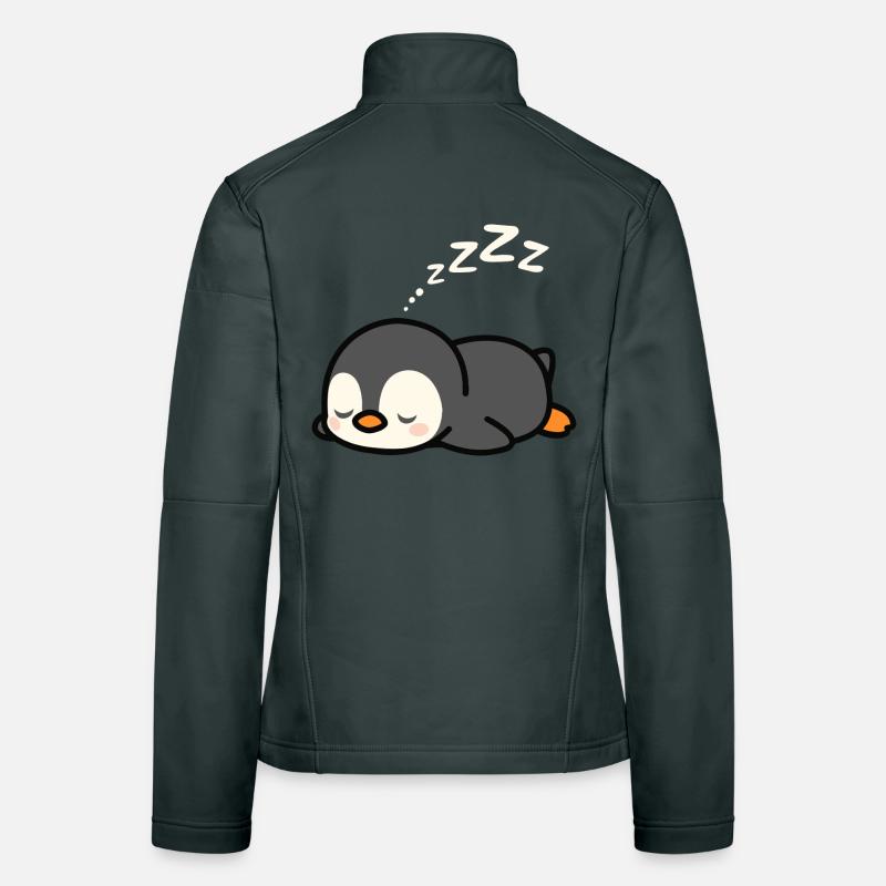 Süßes Pinguin-Nickerchen Frauen Softshelljacke