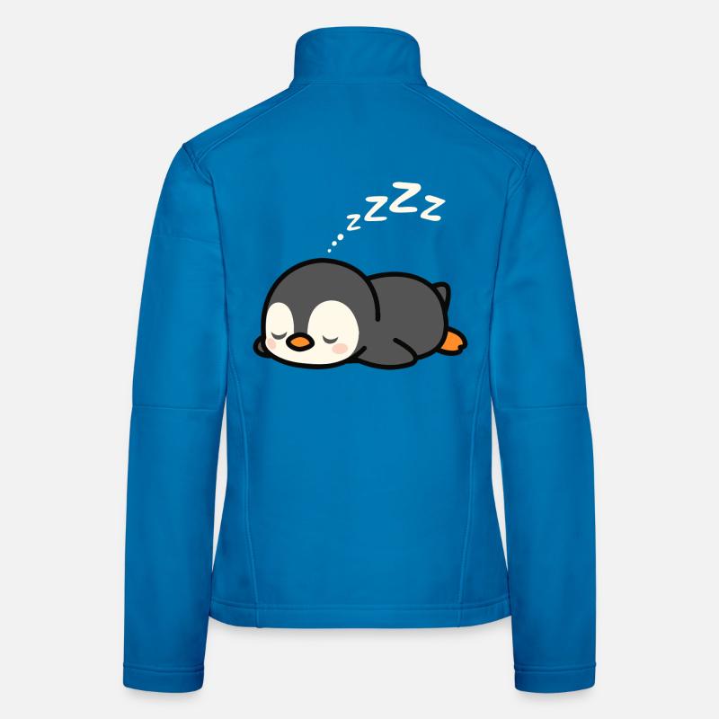 Cute Penguin Nap - Women's Softshell Jacket - light blue