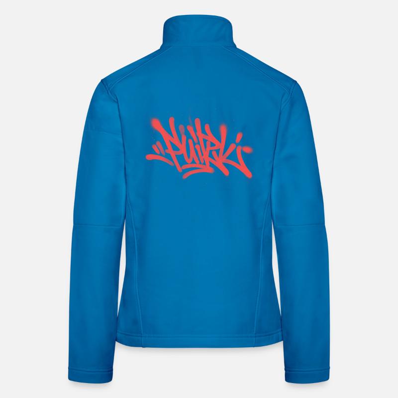 Graffiti Spray Abstract Roter Tag Frauen Softshelljacke