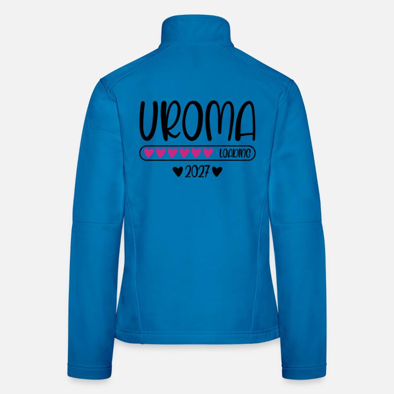 Great-grandma 2027 loading with heart loading bar Women's Softshell Jacket