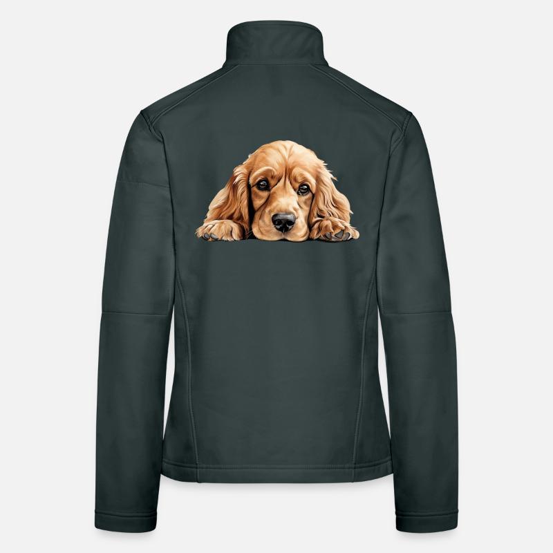 Cocker Spaniel Hund Frauen Softshelljacke
