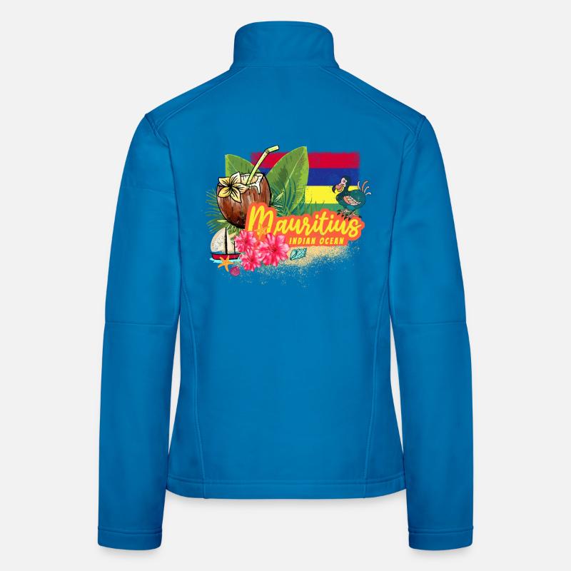 Souvenir rétro de dodo de l’océan Indien à Maurice Veste en tissu softshell Femme