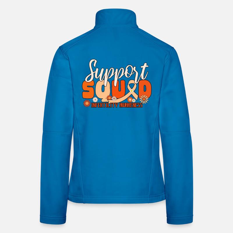 Support Squad IVF Month Infertility Awareness Women's Softshell Jacket