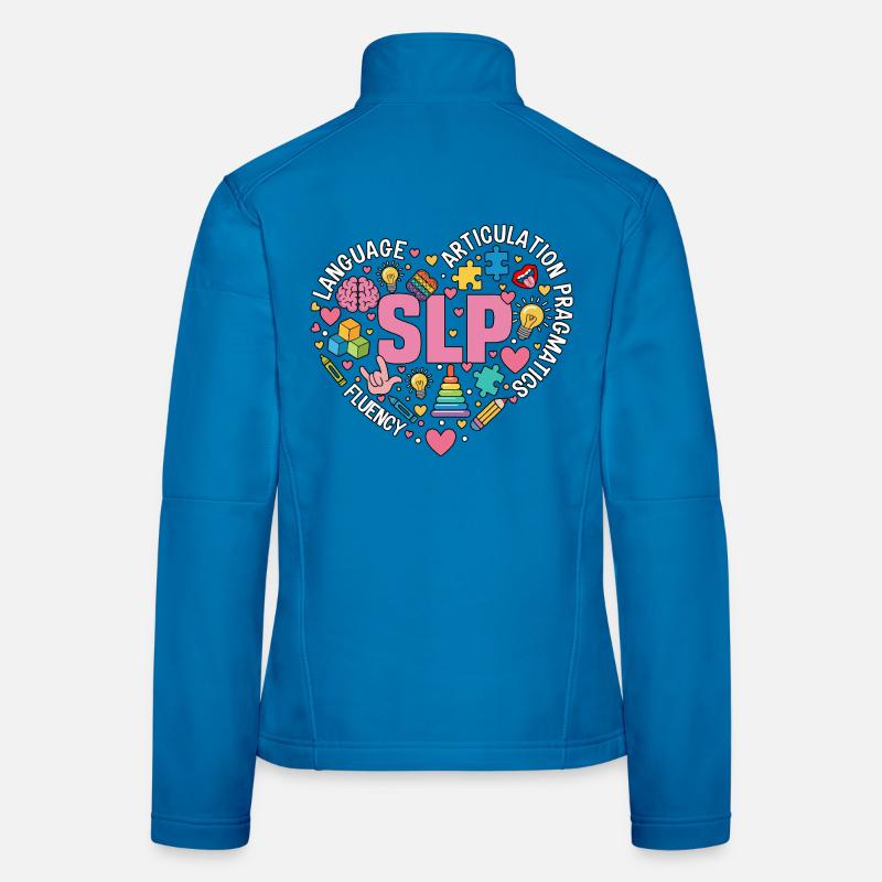 SLP Speech Therapy Speech Language Pathology Women's Softshell Jacket