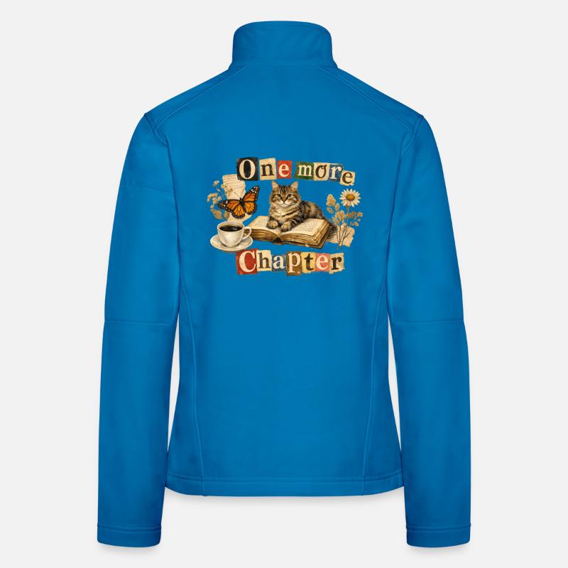 One More Chapter - Cozy Reading Cat Frauen Softshelljacke