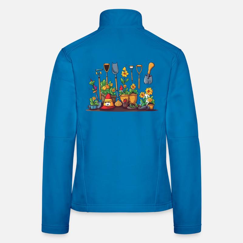 Gardening fun with flower tools Women's Softshell Jacket
