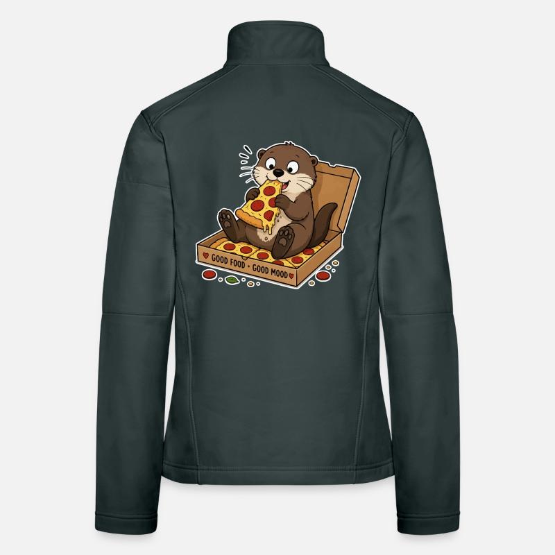 Otter mit Pizza: Snackfreude im Karton Frauen Softshelljacke
